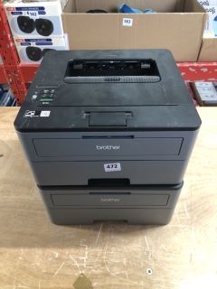 2 X BROTHER HL-L2350DW MONO LASER PRINTER