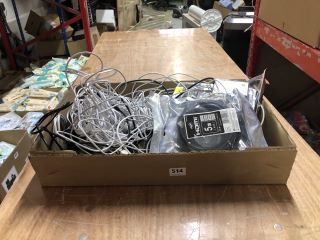 BOX OF ASSORTED CABLES