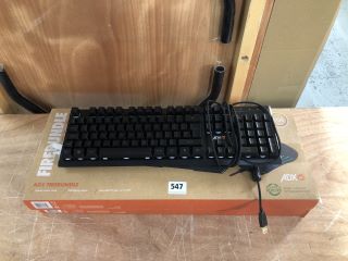 3X ASSORTED ADX GAMING KEYBOARDS