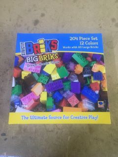 STRICTLY BRIKS BIG BRIKS 204 PIECE SET 12 COLOURS