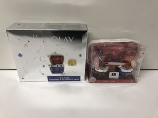 2X OLAY SETS INC GLOW UP KIT & LOVE YOUR SKIN