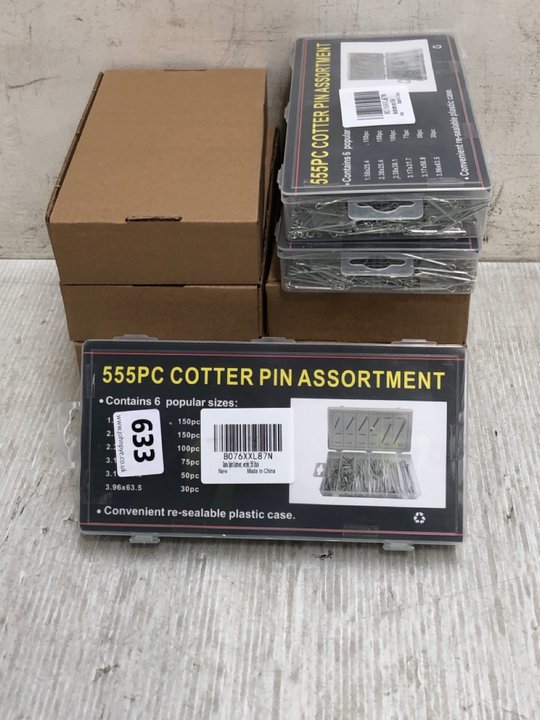 John Pye Auctions - QTY OF 555PC COTTER PIN ASSORTMENT BOXES: LOCATION - B4