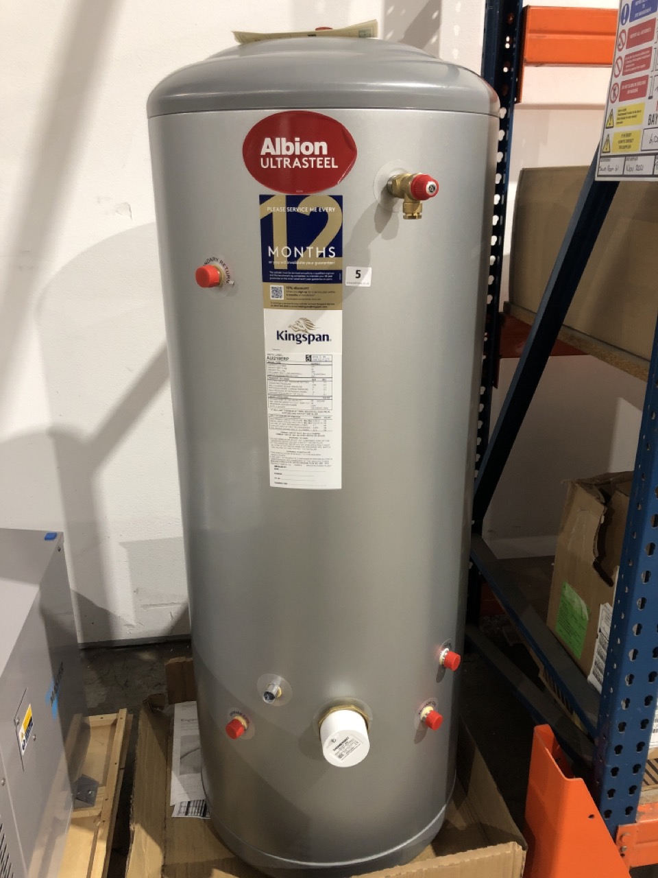 John Pye Auctions - ALBION ULTRASTEEL INDIRECT 210L STAINLESS STEEL CYLINDER