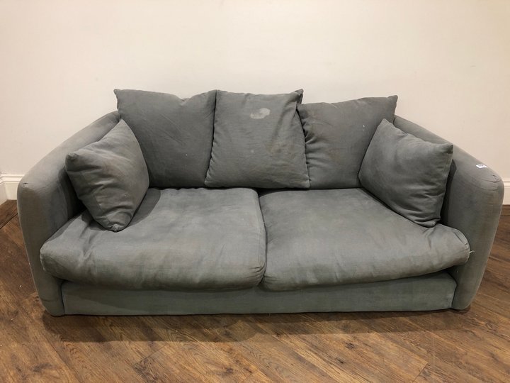 John Pye Auctions MEDIUM PODGE SOFA IN FRENCH GREY RRP £