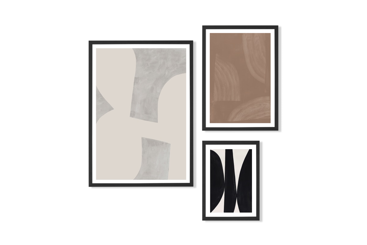 John Pye Auctions Cut Out Set of 3 Gallery Wall Framed