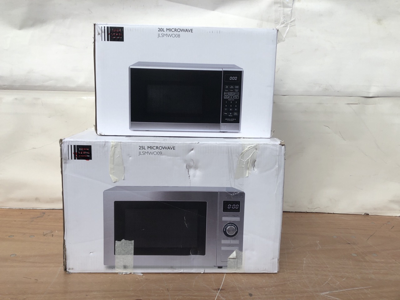 John Pye Auctions 2 X JOHN LEWIS MICROWAVES TO INCLUDE 25 LITRE E3
