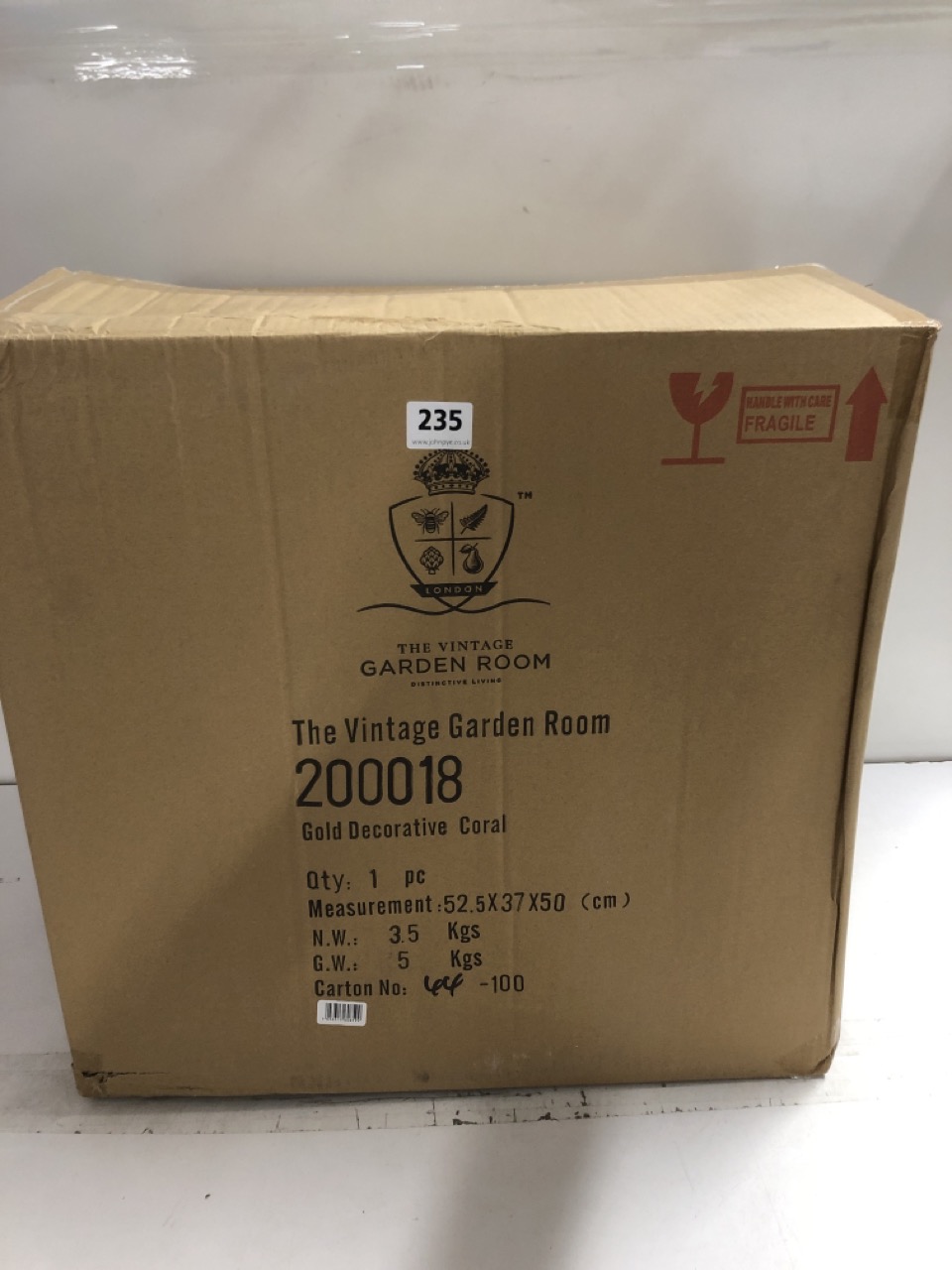 John Pye Auctions THE VINTAGE GARDEN ROOM GOLD DECORATIVE CORAL