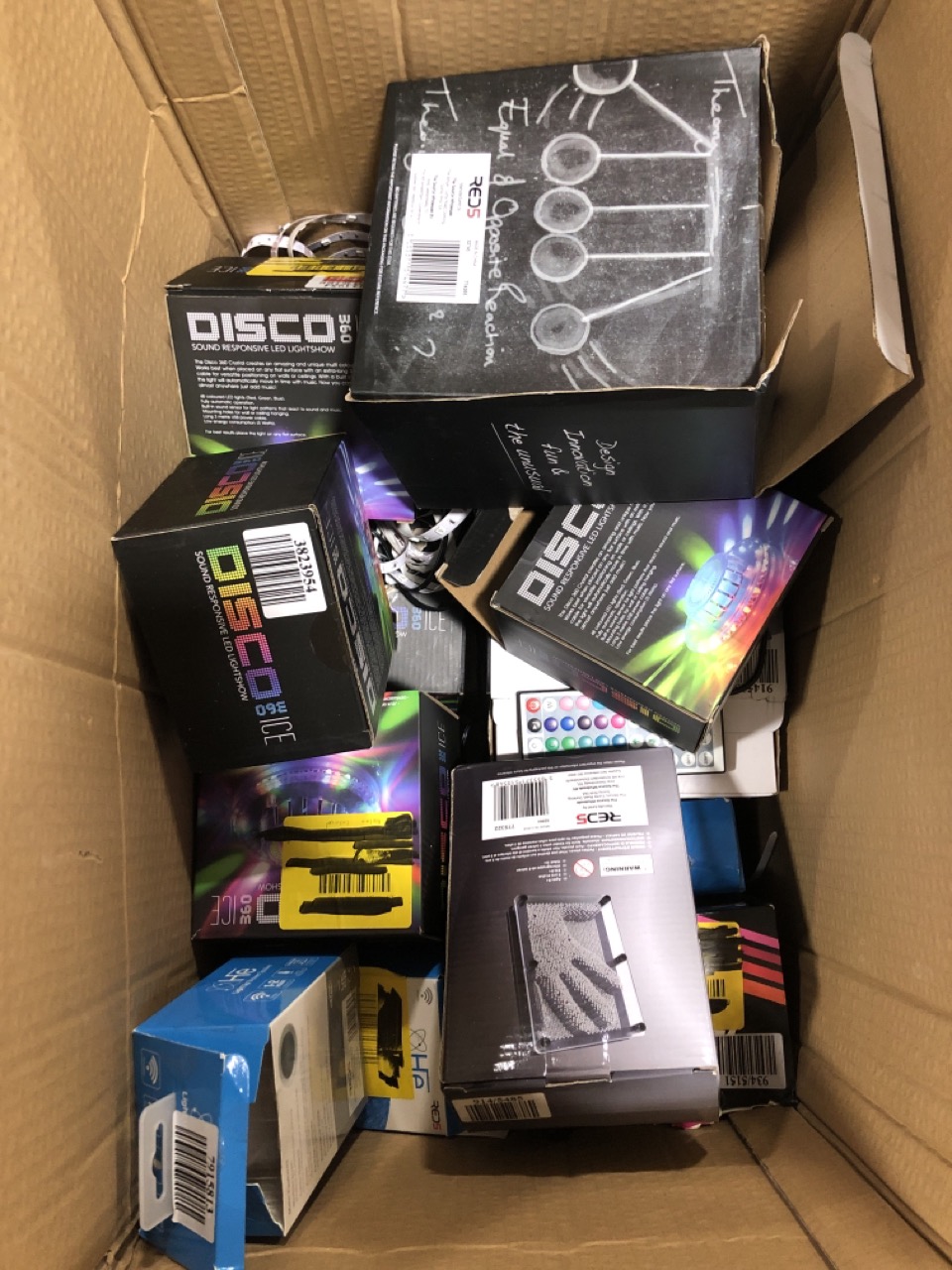 John Pye Auctions BOX OF ITEMS INCLUDING DISCO SOUND RESPONSIVE LED