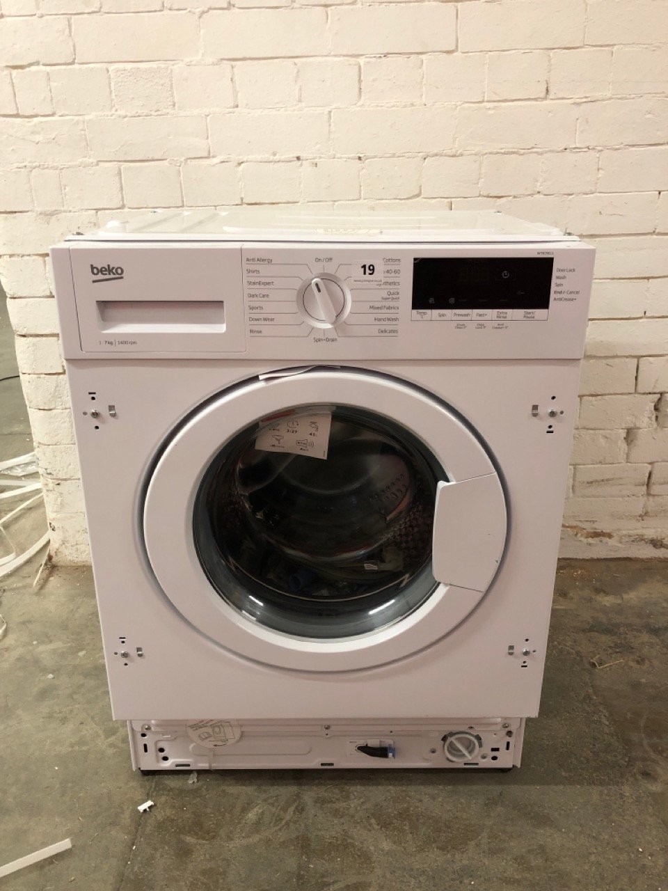 John Pye Auctions BEKO INTEGRATED WASHING MACHINE MODEL WTIK74111