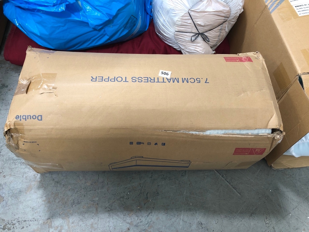 John Pye Auctions ROLLED DOUBLE MATTRESS TOPPER 135 X 190CM (BLOCK B