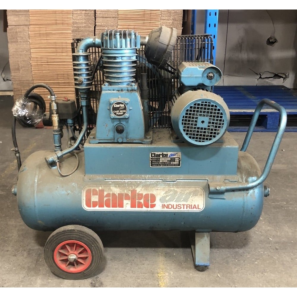 John Pye Auctions CLARKE AIR INDUSTRIAL COMPRESSOR MODEL PE16C50