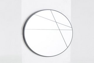 VITA OAK ROUND MIRROR 760MM DIA - RRP £169: LOCATION - B4