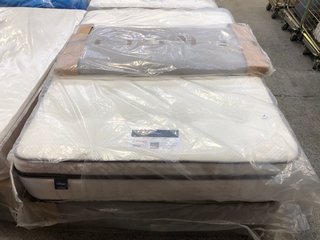 SILENTNIGHT 4 DRAWER STORAGE DIVAN BED IN STEEL WITH MATCHING HEADBOARD & MELODY POCKET GEL FIRMER MATTRESS SIZE APPROX: 150CM X 200CM - RRP £2149: LOCATION - C3