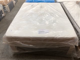 SLEEPRIGHT VICENZA NO STORAGE DIVAN BED IN MINK & SLEEPRIGHT MODENA 1000 FIRM MATTRESS: APPROX SIZE 150 X 200CM - RRP £799: LOCATION - C3