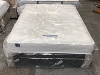 SILENTNIGHT BUTTERMERE NO STORAGE DIVAN BED IN EBONY & SILENTNIGHT BUTTERMERE MIRACOIL MEMORY EXTRA FIRM MATTRESS: APPROX SIZE 135 X 190CM - RRP £829: LOCATION - C5