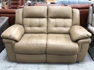 LA-Z-BOY 2 SEATER LEATHER SOFA IN TAUPE: LOCATION - B6