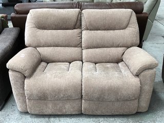 LA-Z-BOY STATEN FABRIC 2 SEATER POWER RECLINER SOFA IN BEIGE: LOCATION - B6