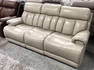 LA-Z-BOY EMPIRE LEATHER 3 SEATER SOFA IN DELUXE SMOKE - RRP £2549: LOCATION - B7