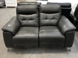 LA-Z-BOY LEATHER 2 SEATER POWER RECLINER SOFA IN CHARCOAL: LOCATION - C7