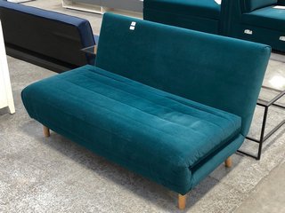 LOGAN SMALL DOUBLE FOLD OUT SOFA BED IN DARK TEAL - RRP £399: LOCATION - A3