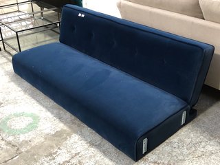 JASPER CLIC CLACK SOFA BED IN MIDNIGHT NAVY (MISSING ARMS): LOCATION - A3