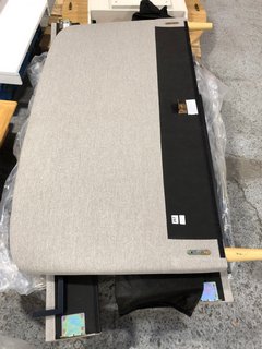 JAYDEN OTTOMAN BED IN PEARL GREY SIZE APPROX: 150CM - RRP £449: LOCATION - A4 (KERBSIDE PALLET DELIVERY)