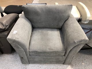 DURY FABRIC ARMCHAIR IN GREY - RRP £419: LOCATION - D1