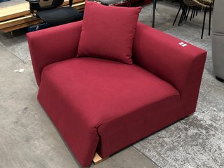 JOHN LEWIS & PARTNERS TOKYO LHF GRAND MODULAR ARM UNIT IN RELAXED BERRY RED - RRP £1379: LOCATION - A6