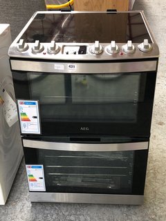 AEG 60CM ELECTRIC COOKER WITH INDUCTION HOB: MODEL CIB6742ACM - RRP £929: LOCATION - A7