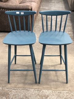 2X JOHN LEWIS & PARTNERS ANYDAY SPINDLE BAR CHAIR IN BLUESTONE - RRP £299: LOCATION - A7