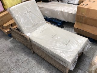 JOHN LEWIS & PARTNERS RYE GARDEN SUN LOUNGER IN NATURAL - RRP £599: LOCATION - A7