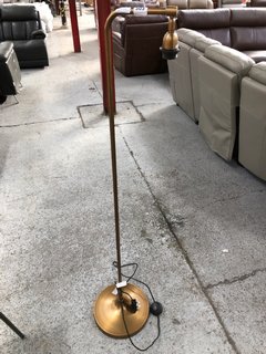 NKUKU MUTURI FLOOR LAMP IN ANTIQUE BRASS - RRP £350 (MISSING LAMP SHADE): LOCATION - C7