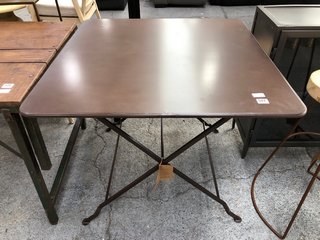 NKUKU EKETE IRON BISTRO TABLE LARGE - RRP £495: LOCATION - C7