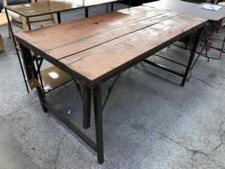 NKUKU ISHAN RECLAIMED FOLDING DINING TABLE & COFFEE TABLE - RRP £495: LOCATION - C7