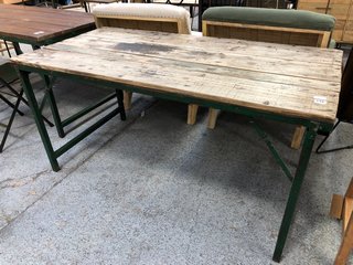 NKUKU ISHAN RECLAIMED FOLDING DINING TABLE & COFFEE TABLE - RRP £495: LOCATION - C7