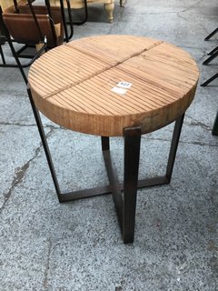 NKUKU CHAKALA WOODEN SIDE TABLE - RRP £395: LOCATION - C8