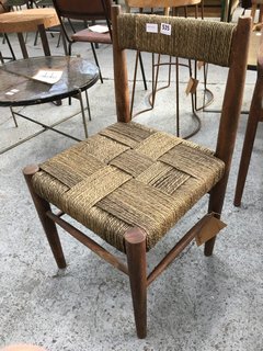 NKUKU RAUNAK ACACIA WOVEN DINING CHAIR - RRP £250: LOCATION - C8