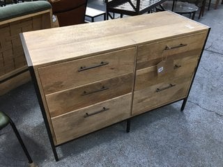 NKUKU DASAI MANGO WOOD CHEST OF DRAWERS - RRP £995: LOCATION - C8