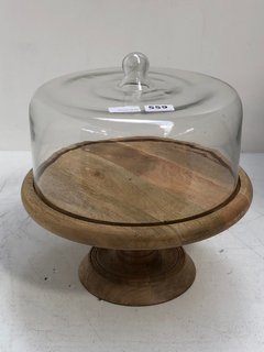 NKUKU RECYCLED GLASS DOME CAKE STAND - RRP £95: LOCATION - BR