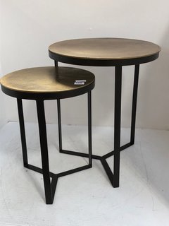 NKUKU MABA NESTING SIDE TABLES - RRP £275: LOCATION - BR