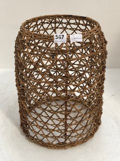 NKUKU BERU RATTAN LAMPSHADE SMALL: LOCATION - BR