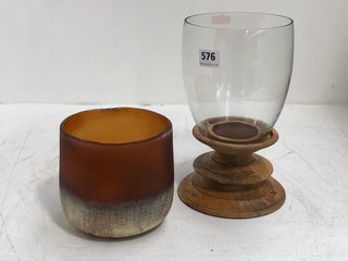 NKUKU NGOLO TEALIGHT HOLDER LARGE IN AMBER TO INCLUDE NARYLA LANTERN: LOCATION - BR