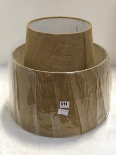 NKUKU 2 X DIA JUTE LAMPSHADES IN NATURAL SMALL & LARGE: LOCATION - BR