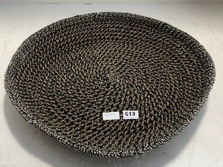 NKUKU SADIE BASKET WALL ART SMALL IN BLACK & NATURAL - RRP £95: LOCATION - BR