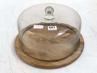 NKUKU RECYCLED GLASS CAKE DOME - RRP £80: LOCATION - BR