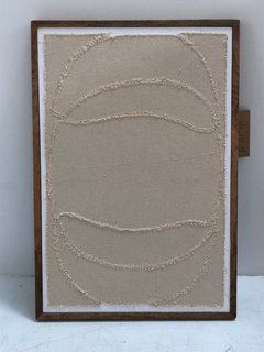 NKUKU LARISA COTTON & MANGO WALL ART IN NATURAL - RRP £125: LOCATION - BR