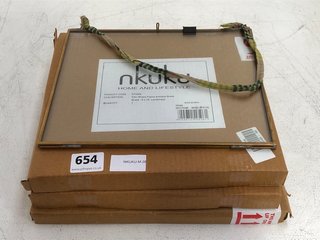 3X NKUKU.COM KIKO BRASS 8" X 10" PHOTO FRAME IN ANTIQUE BRASS: LOCATION - BR