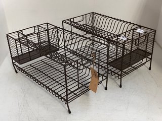 2X NKUKU.COM INKOLLU DISH RACK IN AGED BRASS - RRP £60: LOCATION - BR