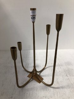 NKUKU.COM SMALL MBATA CLUSTER CANDELABRA IN ANTIQUE BRASS: LOCATION - CR