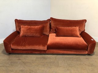 LOAF.COM EXTRA LARGE BAKEWELL SOFA IN BROKEN POT CLEVER VELVET - RRP £2965: LOCATION - C1